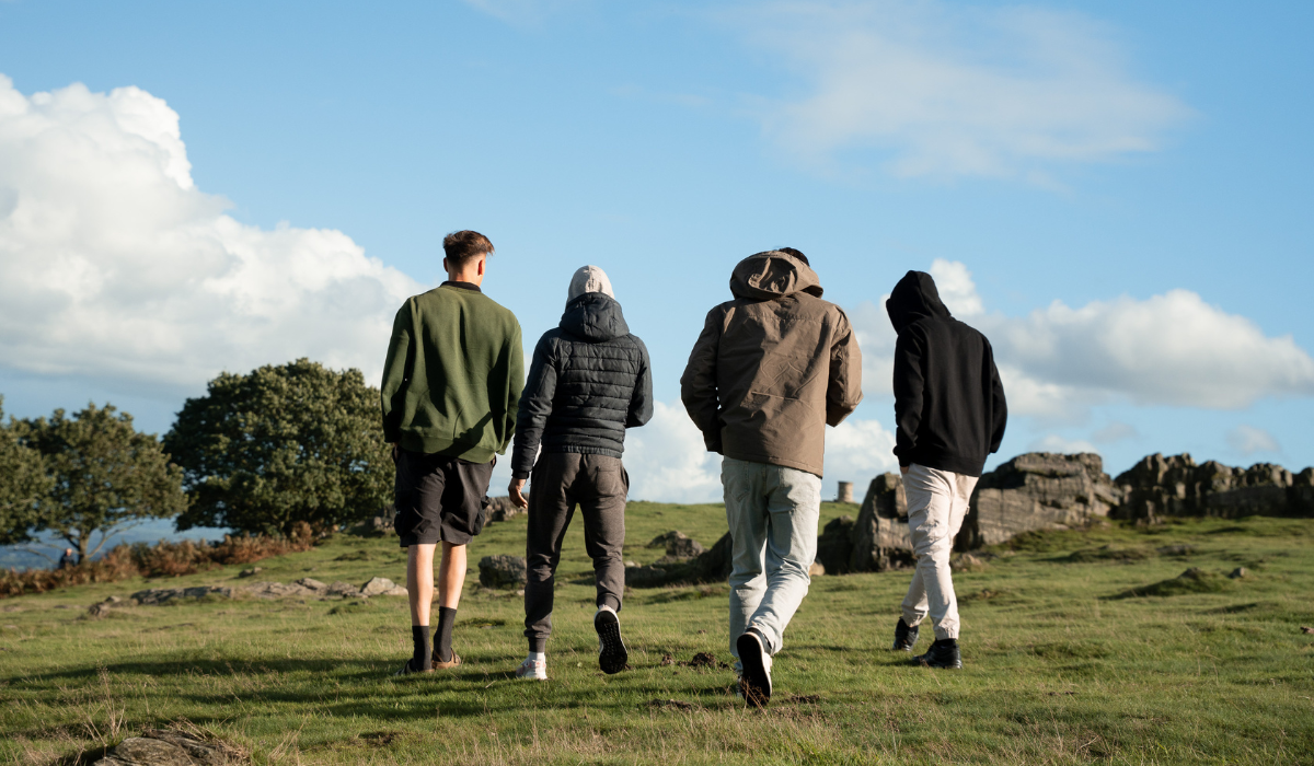 friend group walking